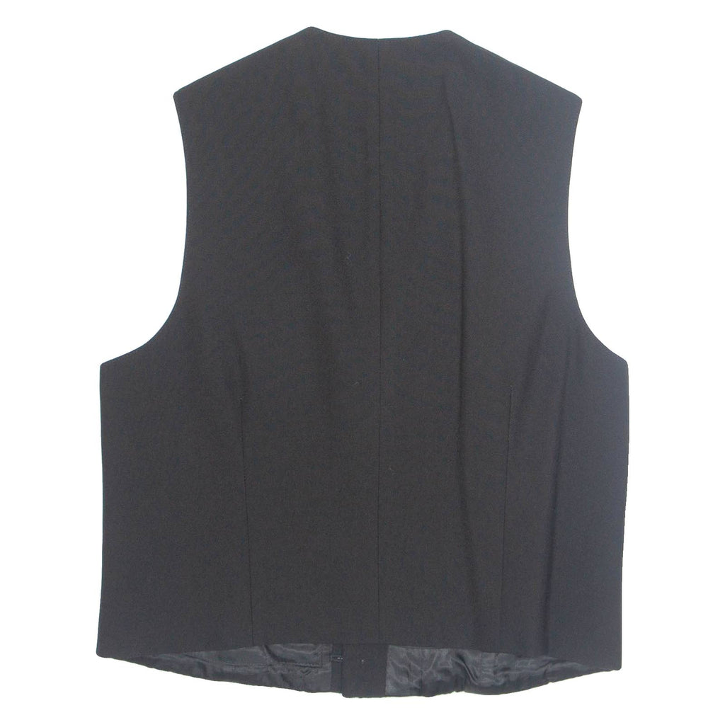Womens Printed Waistcoat Black V-Neck Sleeveless Striped M