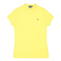 POLO RALPH LAUREN Womens Yellow Polo Shirt Short Sleeve Plain L Classic Fit