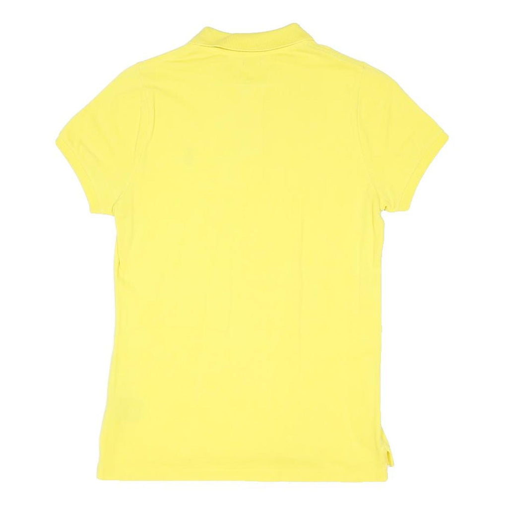 POLO RALPH LAUREN Womens Yellow Polo Shirt Short Sleeve Plain L Classic Fit