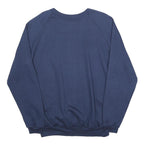 FLORIDA Womens Blue Baffle Gab Crew Neck L Cotton Blend Sweatshirt