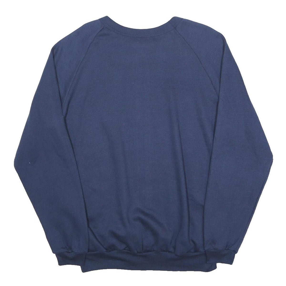 FLORIDA Womens Blue Baffle Gab Crew Neck L Cotton Blend Sweatshirt