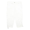 WHITE HOUSE BLACK MARKET Womens White Cargo Shorts UK 14 W34 Cotton Blend Casual
