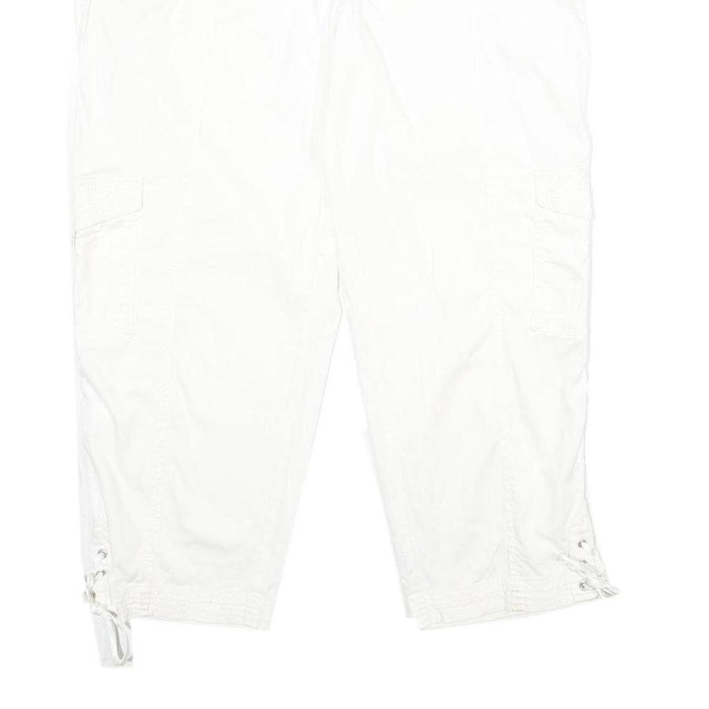 WHITE HOUSE BLACK MARKET Womens White Cargo Shorts UK 14 W34 Cotton Blend Casual