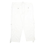 WHITE HOUSE BLACK MARKET Womens White Cargo Shorts UK 14 W34 Cotton Blend Casual