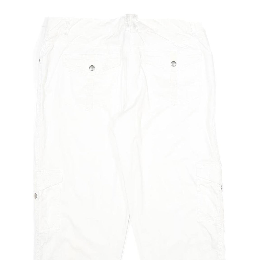 WHITE HOUSE BLACK MARKET Womens White Cargo Shorts UK 14 W34 Cotton Blend Casual