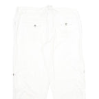 WHITE HOUSE BLACK MARKET Womens White Cargo Shorts UK 14 W34 Cotton Blend Casual