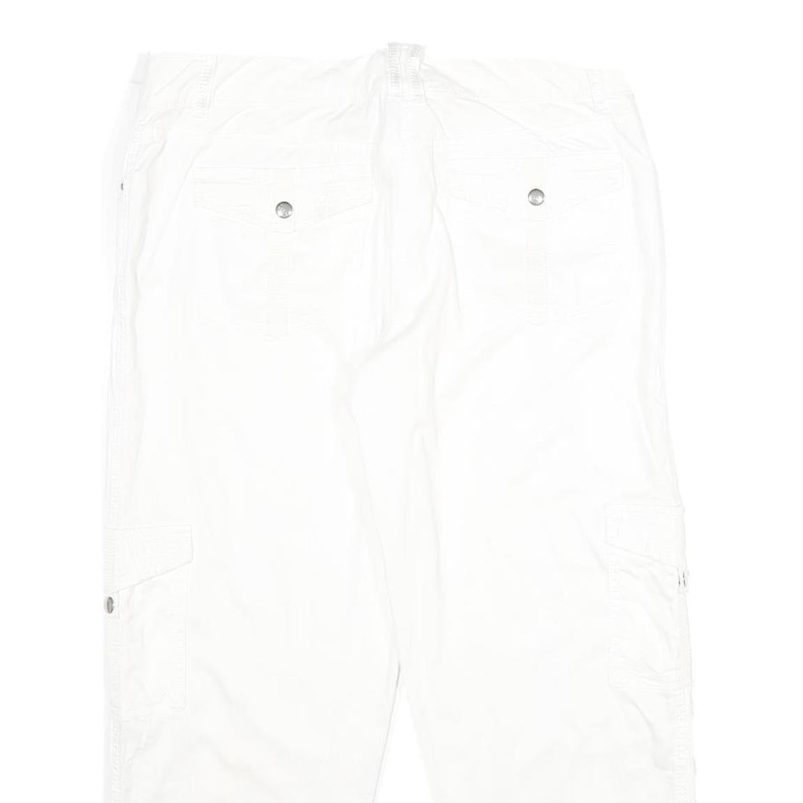 WHITE HOUSE BLACK MARKET Womens White Cargo Shorts UK 14 W34 Cotton Blend Casual