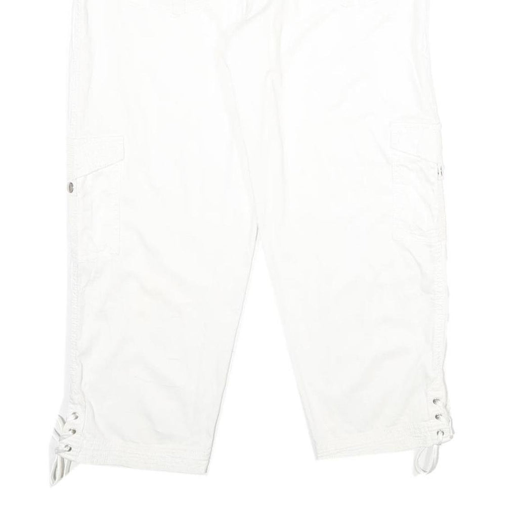 WHITE HOUSE BLACK MARKET Womens White Cargo Shorts UK 14 W34 Cotton Blend Casual