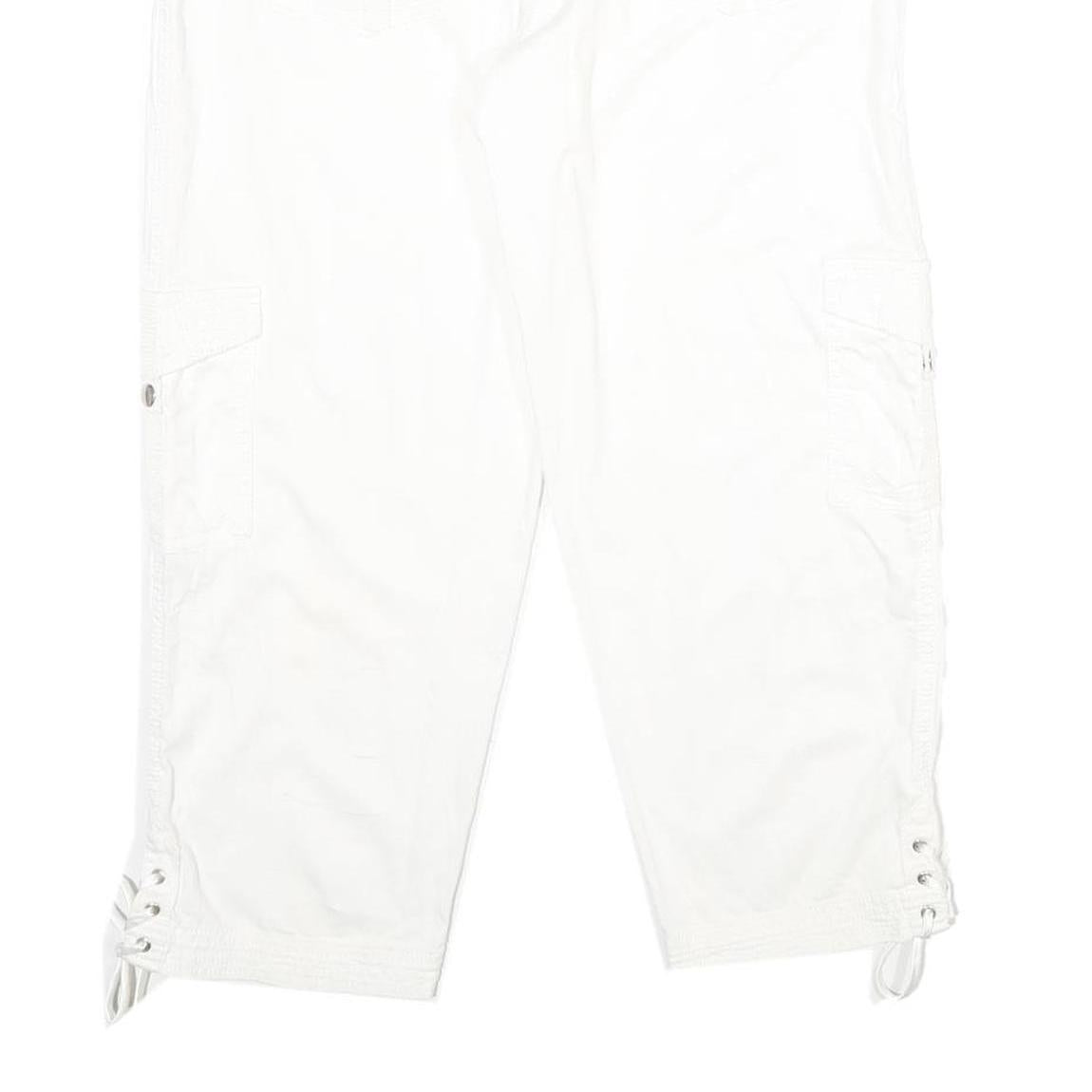 WHITE HOUSE BLACK MARKET Womens White Cargo Shorts UK 14 W34 Cotton Blend Casual