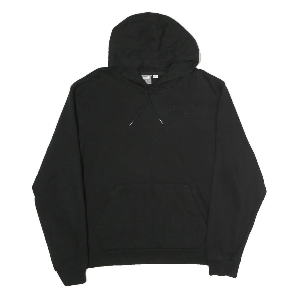 PUMA Mens Black Hoodie XL Cotton Pullover Casual Sportswear Sweatshirt