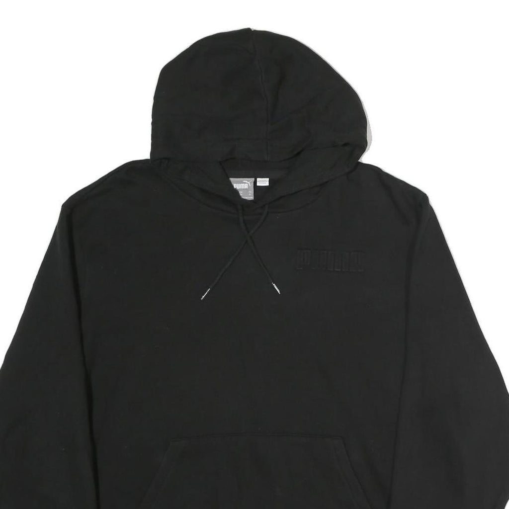 PUMA Mens Black Hoodie XL Cotton Pullover Casual Sportswear Sweatshirt