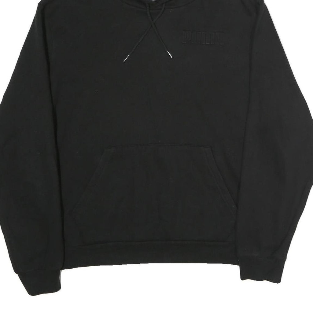 PUMA Mens Black Hoodie XL Cotton Pullover Casual Sportswear Sweatshirt