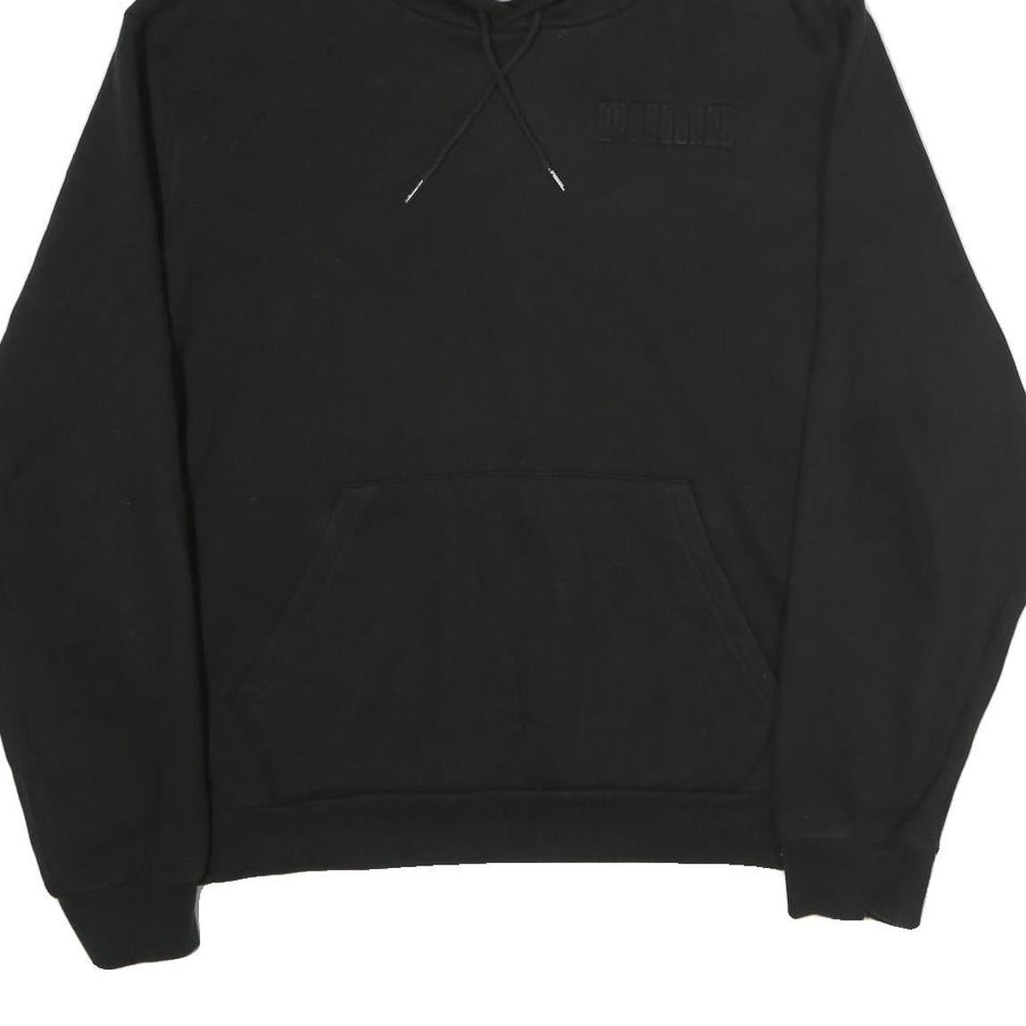 PUMA Mens Black Hoodie XL Cotton Pullover Casual Sportswear Sweatshirt