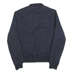 SCHOTT Mens Navy Blue Harrington Jacket M Cotton Blend Zip Plain Classic Casual