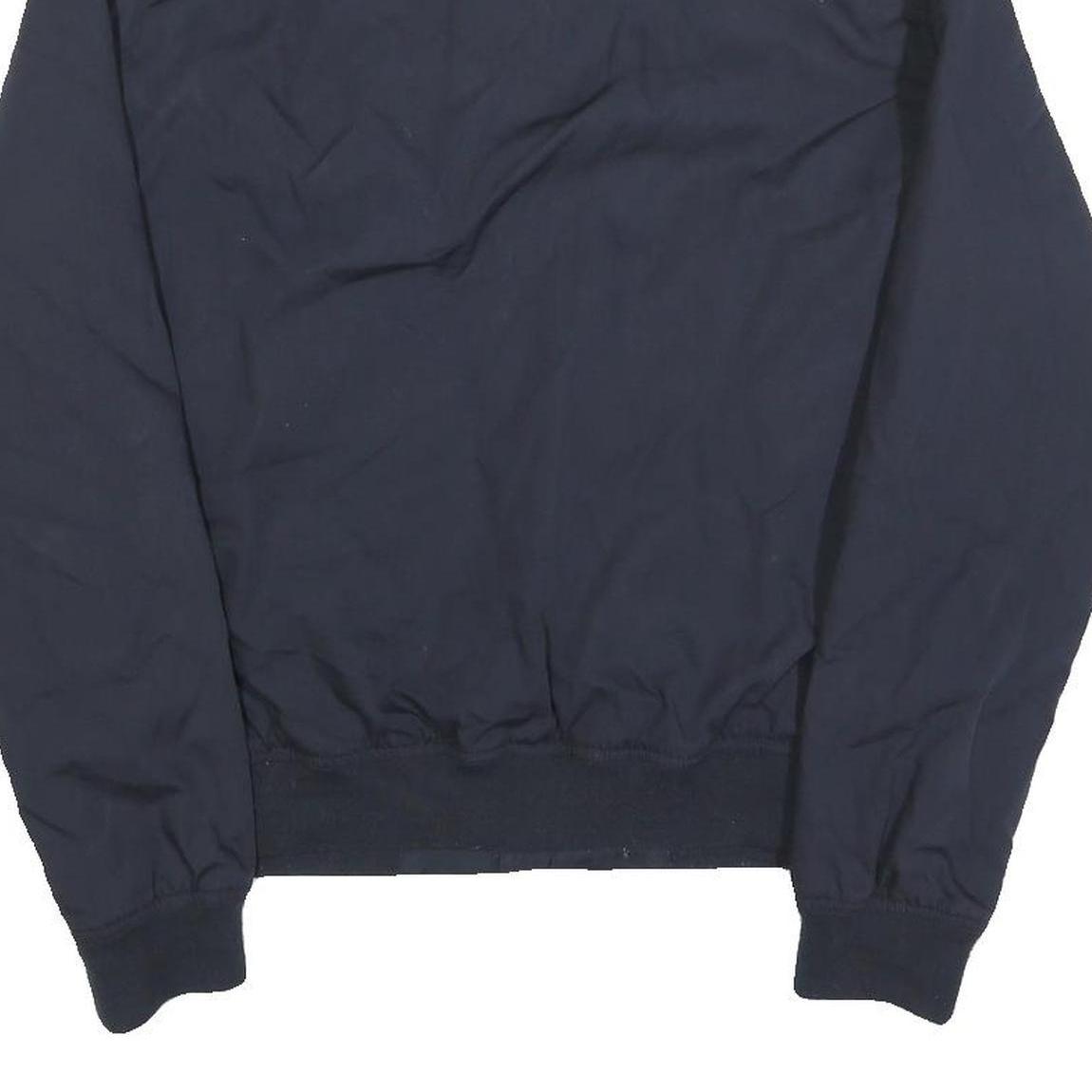 SCHOTT Mens Navy Blue Harrington Jacket M Cotton Blend Zip Plain Classic Casual