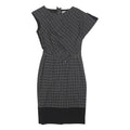 ROKSANDA ILINCIC Womens Black & White Check Sheath Polyester Blend Dress S