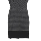ROKSANDA ILINCIC Womens Black & White Check Sheath Polyester Blend Dress S