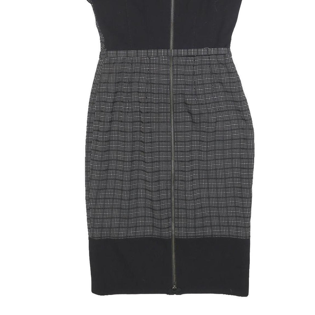 ROKSANDA ILINCIC Womens Black & White Check Sheath Polyester Blend Dress S