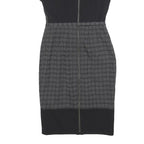 ROKSANDA ILINCIC Womens Black & White Check Sheath Polyester Blend Dress S