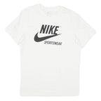 NIKE Mens White Classic Graphic T-Shirt S Short Sleeve Crew Neck Sportswear