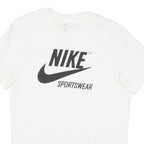 NIKE Mens White Classic Graphic T-Shirt S Short Sleeve Crew Neck Sportswear