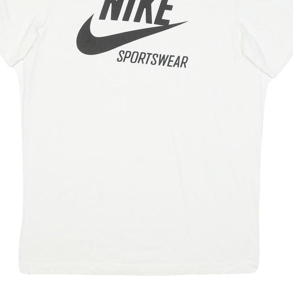 NIKE Mens White Classic Graphic T-Shirt S Short Sleeve Crew Neck Sportswear