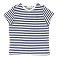 U.S. POLO ASSN Womens Blue & White Stripe T-Shirt UK 10 Short Sleeve Crew Neck