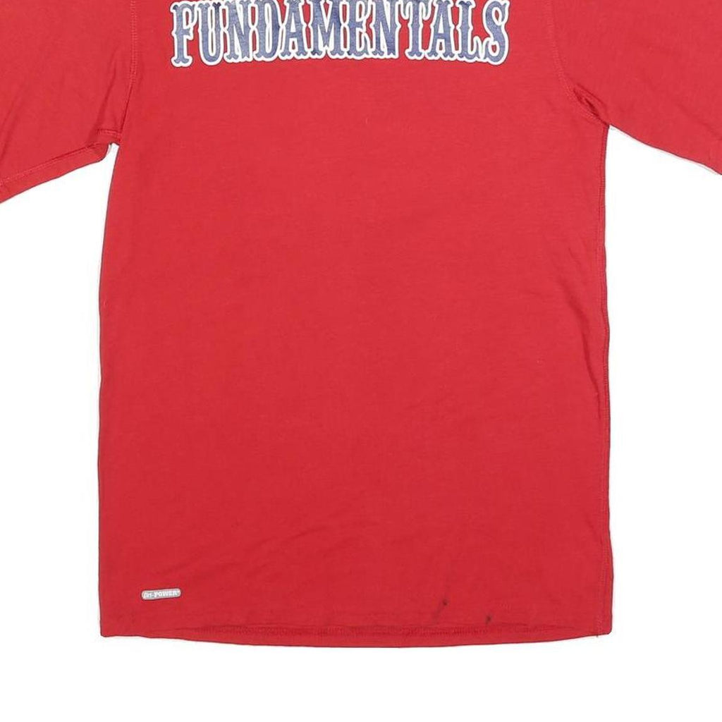 RUSSELL ATHLETIC Mens Red Fundamentals Graphic T-Shirt S Short Sleeve Crew Neck