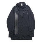 ADIDAS Womens Black Polyester Blend Zip Jacket UK 14 Sportswear Track