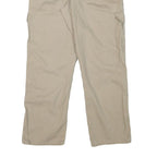 WRANGLER Mens Relaxed Beige Cargo Trousers W34 L29 Cotton Blend Zip Closure