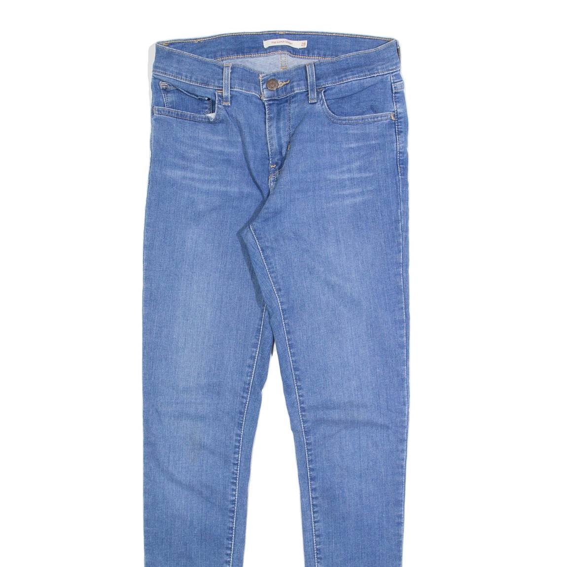 LEVI'S 710 Womens Jeans Blue Slim Skinny W28 L32