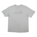 ADIDAS Mens Grey Cotton Blend T-Shirt L Short Sleeve Crew Neck Logo Print
