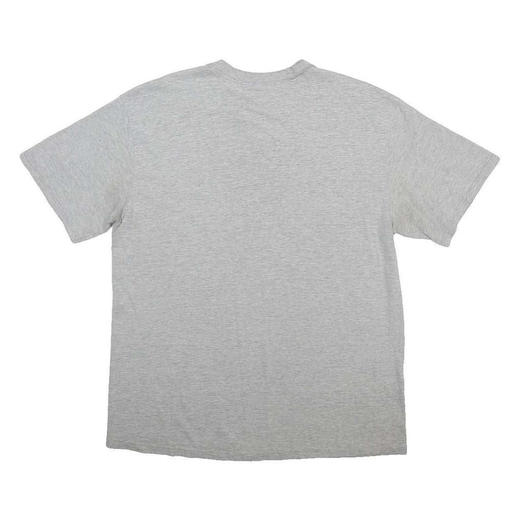 ADIDAS Mens Grey Cotton Blend T-Shirt L Short Sleeve Crew Neck Logo Print