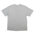ADIDAS Mens Grey Cotton Blend T-Shirt L Short Sleeve Crew Neck Logo Print