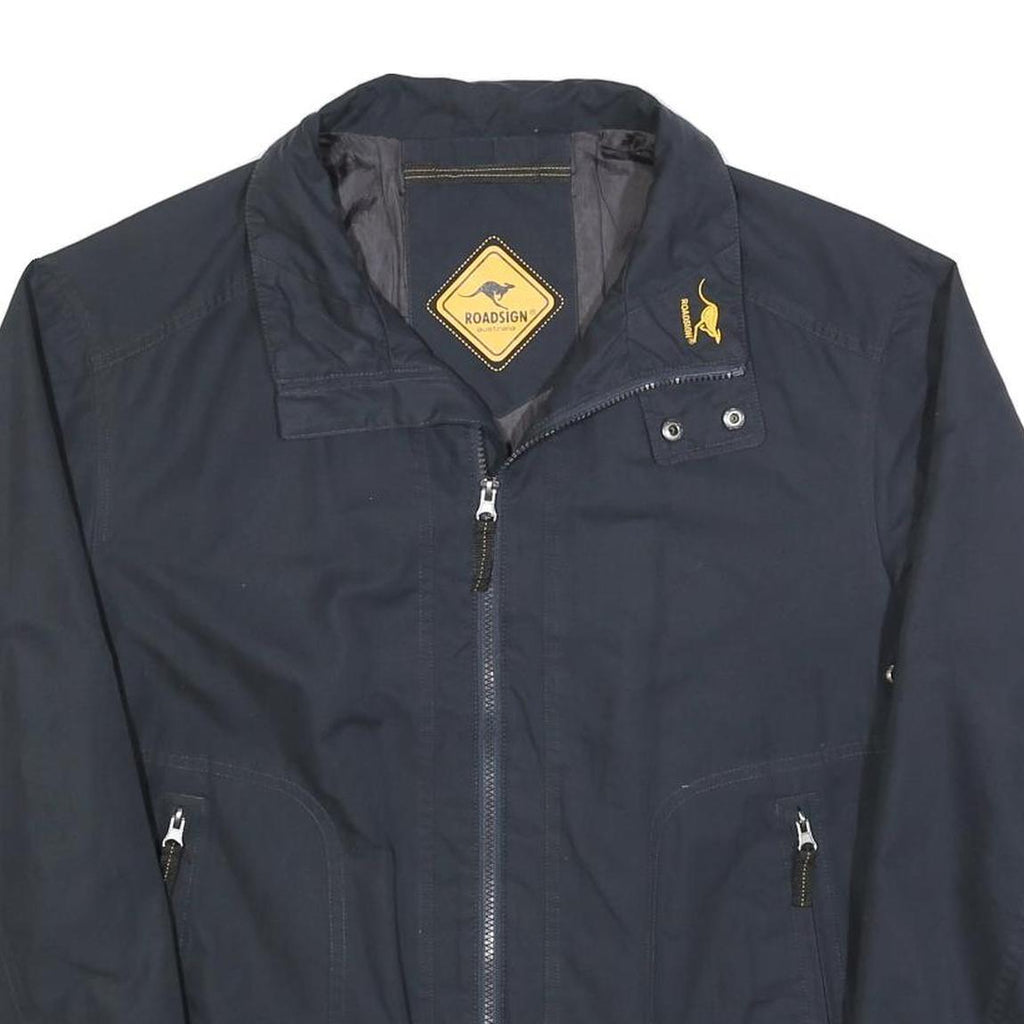 ROADSIGN Mens Black Jacket L Polyester Blend Zip Plain Casual Lightweight