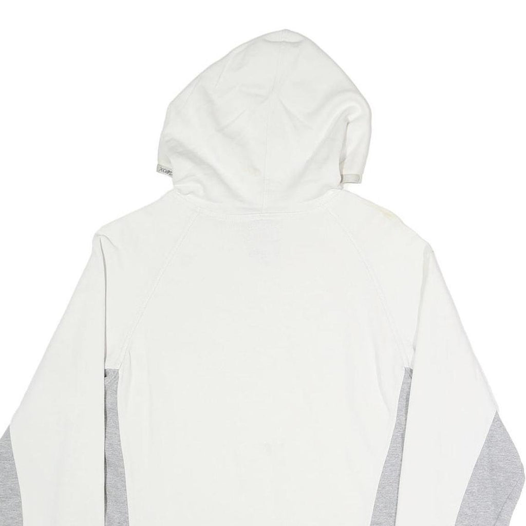 GEOX Womens White & Grey Hoodie L Cotton Blend Lightweight Casual Wear