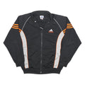 ADIDAS Mens Black & Orange Track Jacket M Polyester Woven Colourblock Sportswear