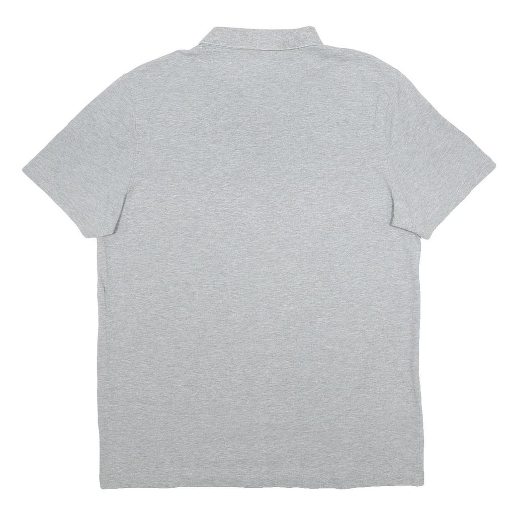 PUMA Mens Grey Polo Shirt L Cotton Blend Short Sleeve Plain Basic Casual