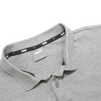 PUMA Mens Grey Polo Shirt L Cotton Blend Short Sleeve Plain Basic Casual