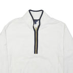 NAUTICA Womens White Polyester Zip Up Jacket S Fleece Casual Lightweight