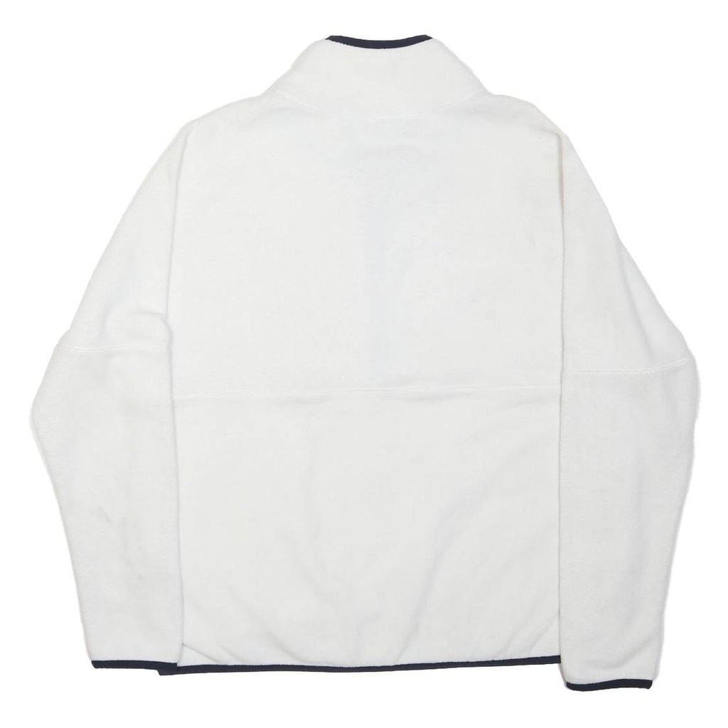 NAUTICA Womens White Polyester Zip Up Jacket S Fleece Casual Lightweight