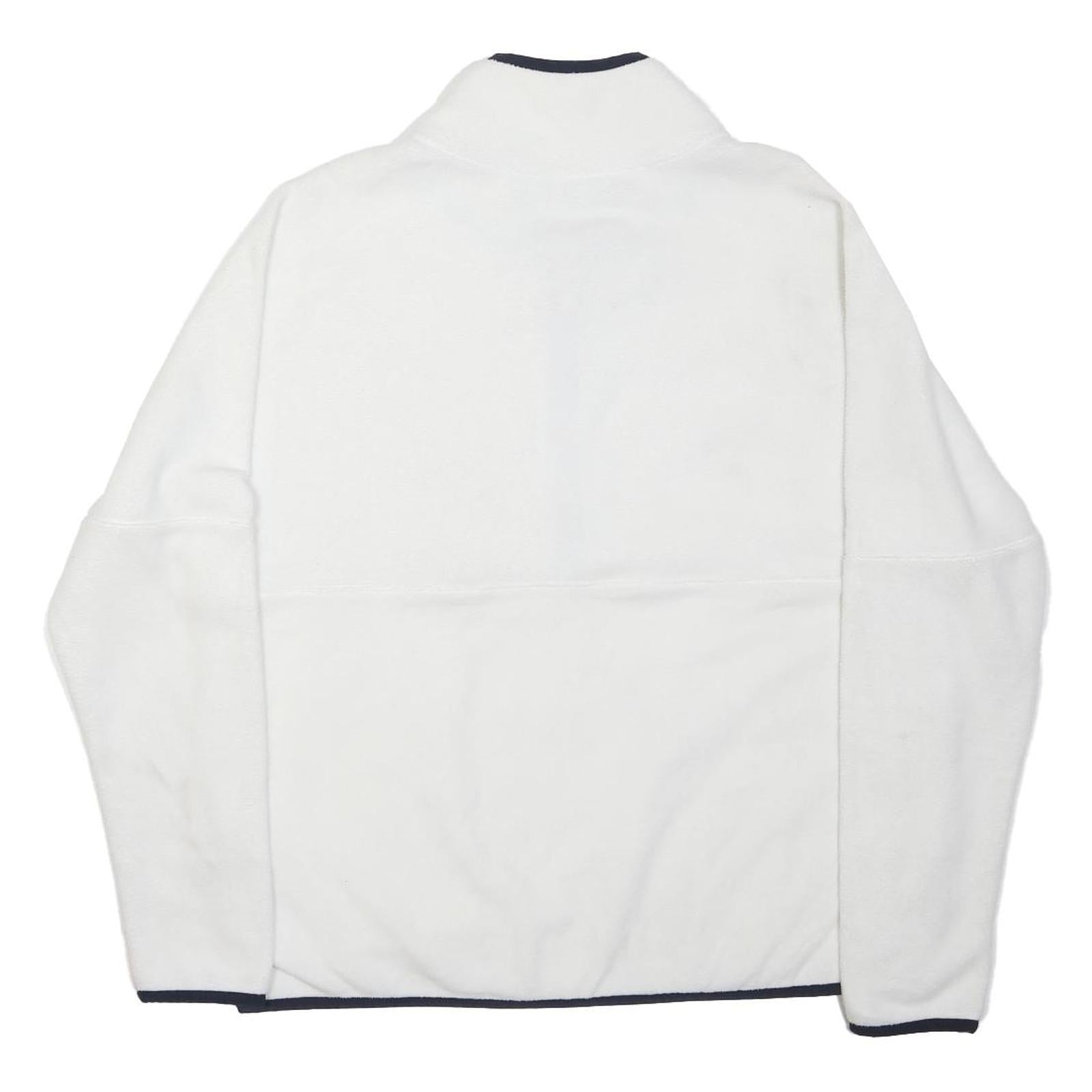 NAUTICA Womens White Polyester Zip Up Jacket S Fleece Casual Lightweight