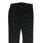JUST CAVALLI Mens Black Cotton Regular Fit Straight Leg Trousers W34 L28 Stylish