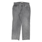 LEVI'S Womens Grey Regular Straight Denim Stone Wash Jeans W32 L29 Casual Wear