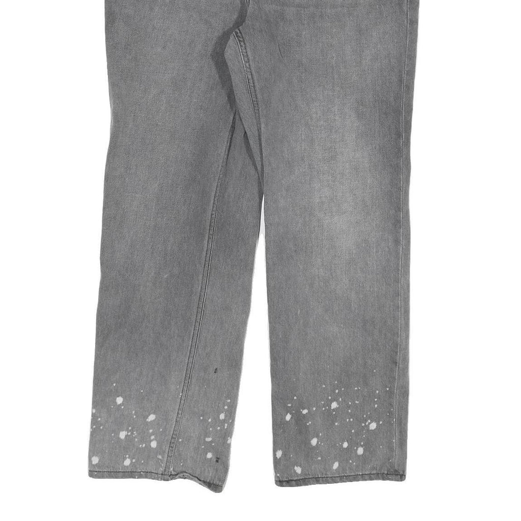 LEVI'S Womens Grey Regular Straight Denim Stone Wash Jeans W32 L29 Casual Wear