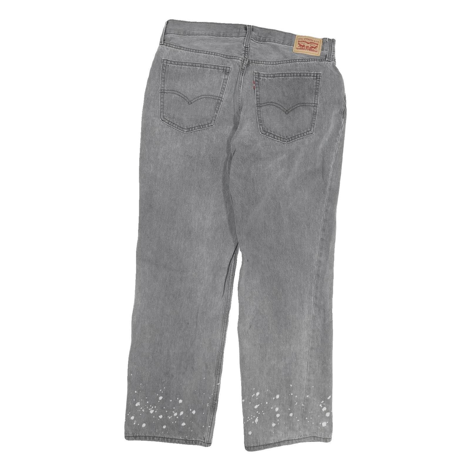 LEVI'S Womens Grey Regular Straight Denim Stone Wash Jeans W32 L29 Casual Wear