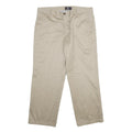 DOCKERS Mens Cotton Beige Regular Straight Trousers W36 L29 Classic Comfortable