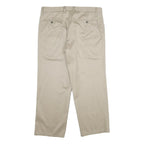 DOCKERS Mens Cotton Beige Regular Straight Trousers W36 L29 Classic Comfortable