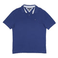 TOMMY HILFIGER Mens Blue Short Sleeve Plain XL Cotton Polo Shirt Classic