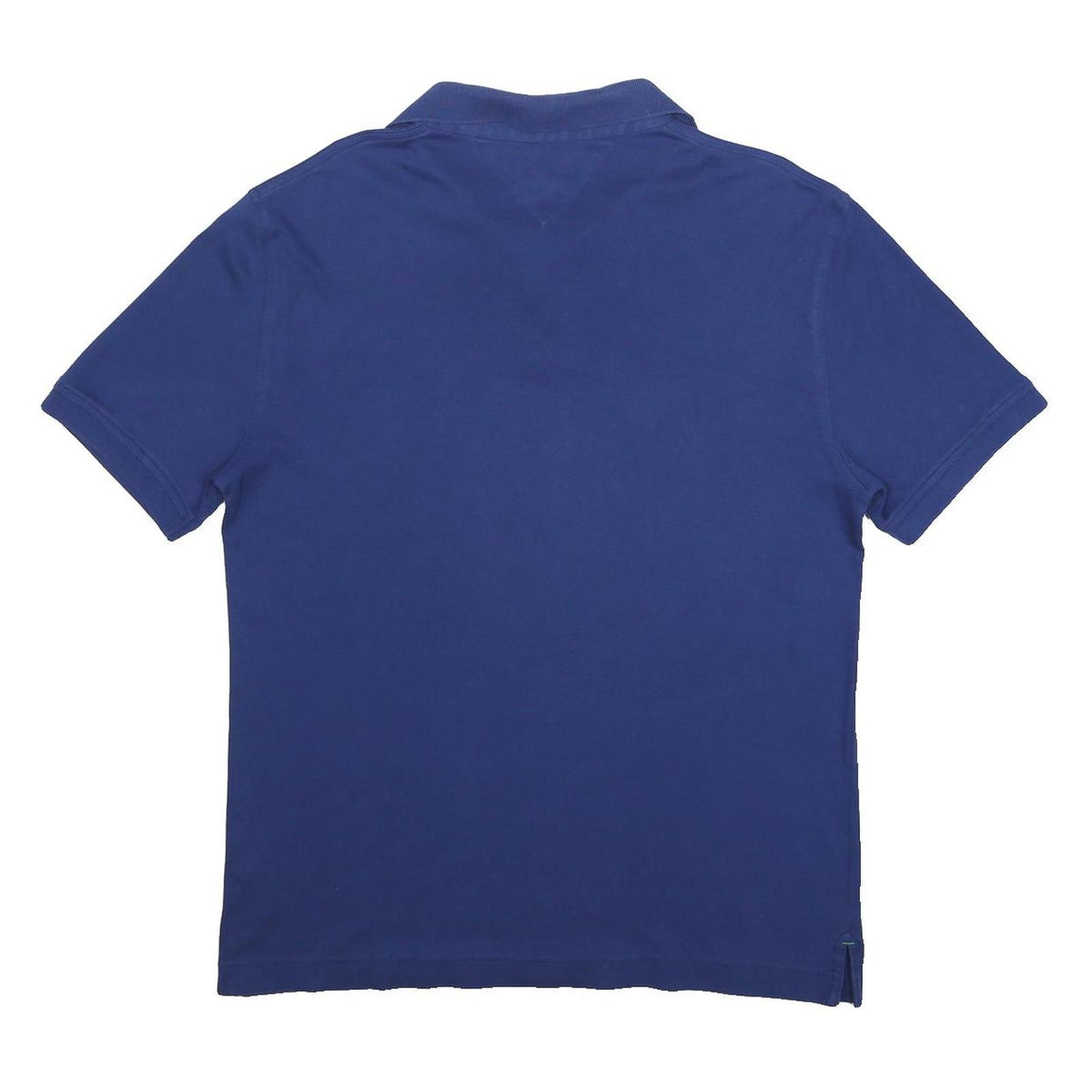 TOMMY HILFIGER Mens Blue Short Sleeve Plain XL Cotton Polo Shirt Classic
